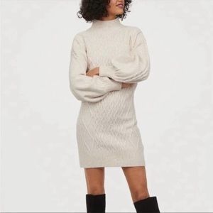 H&M balloon sleeve sweater dress